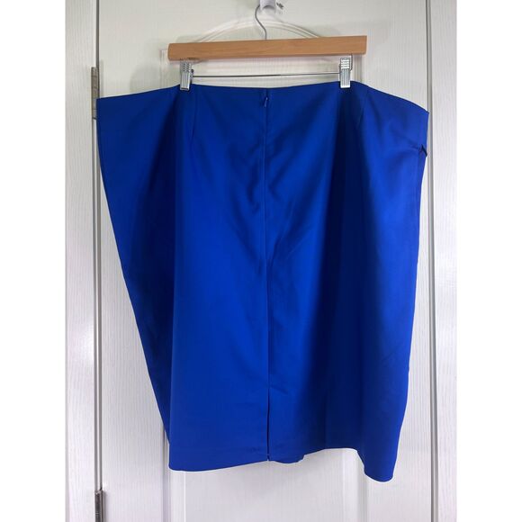 Lane Bryant Women's Blue Double Weave Stretch Skirt Size 28 - New With Tags - Picture 3 of 11